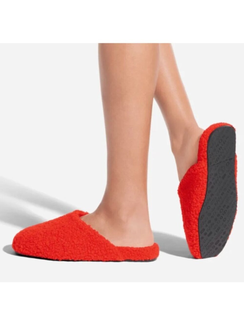 Bombas Women's Sunday Mule Slipper Orange Size W5 Sherpa Cozy